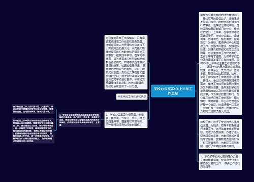 学校办公室XX年上半年工作总结