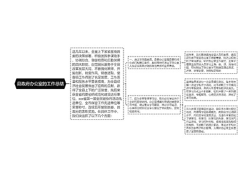 县政府办公室的工作总结