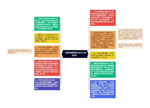 一般地域管辖中有什么例外的？