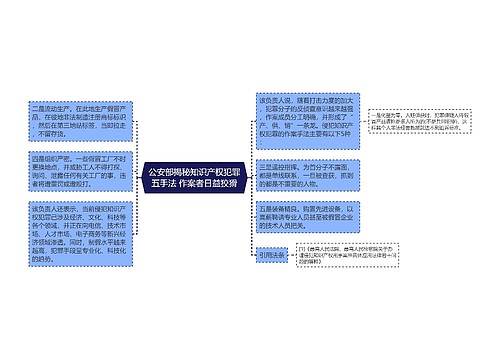 公安部揭秘知识产权犯罪五手法 作案者日益狡猾