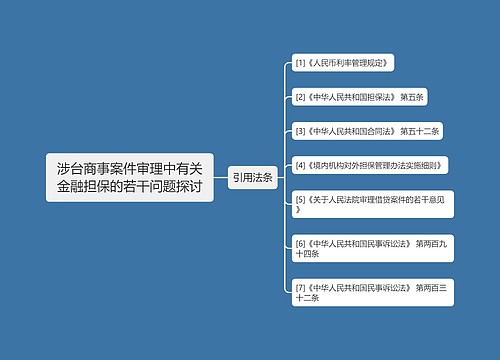 涉台商事案件审理中有关金融担保的若干问题探讨