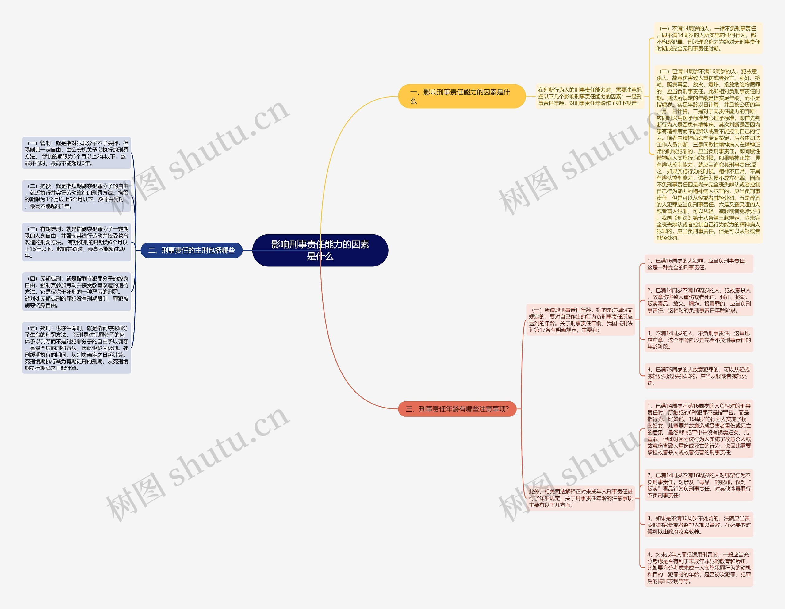 影响刑事责任能力的因素是什么思维导图