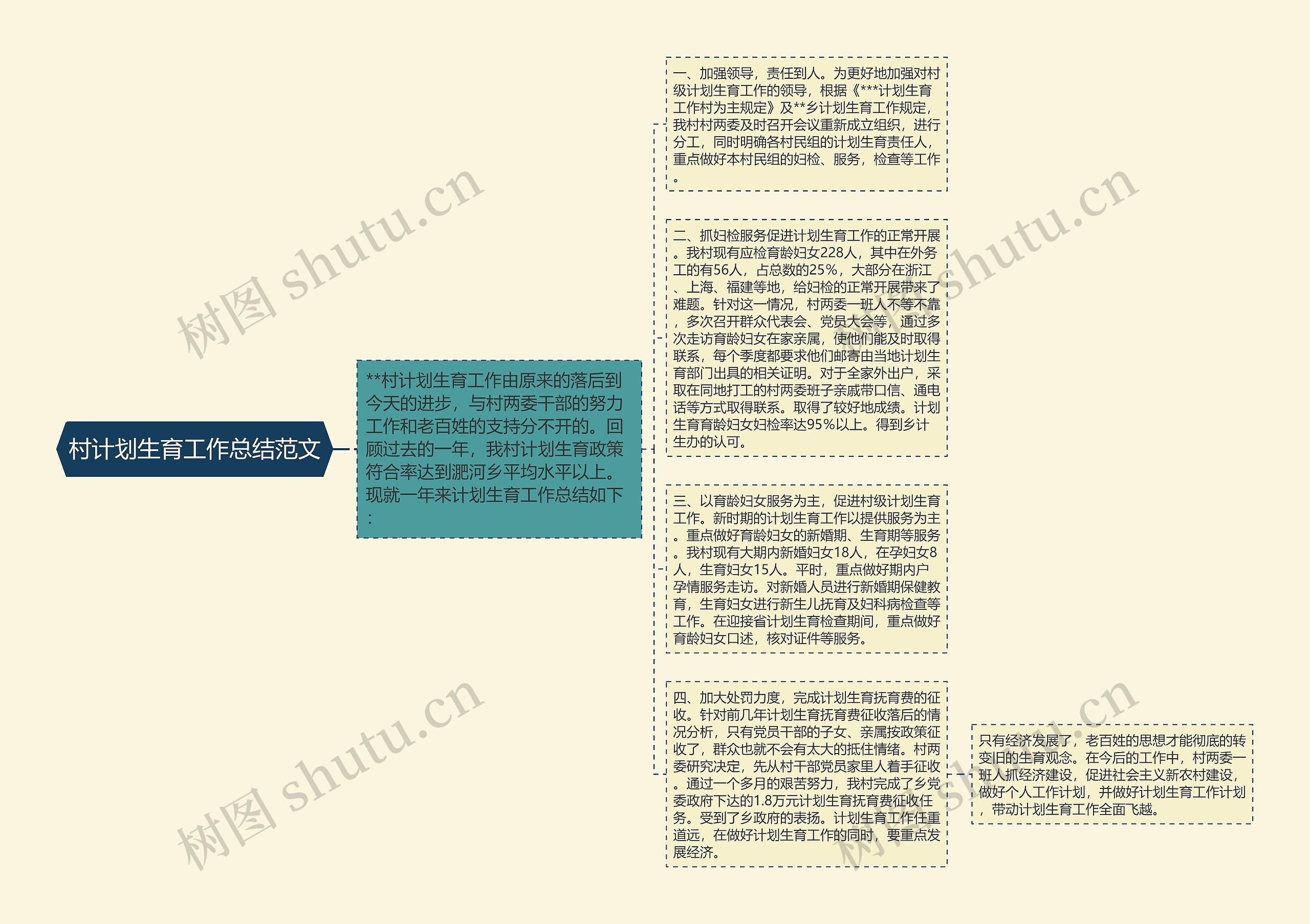 村计划生育工作总结范文思维导图