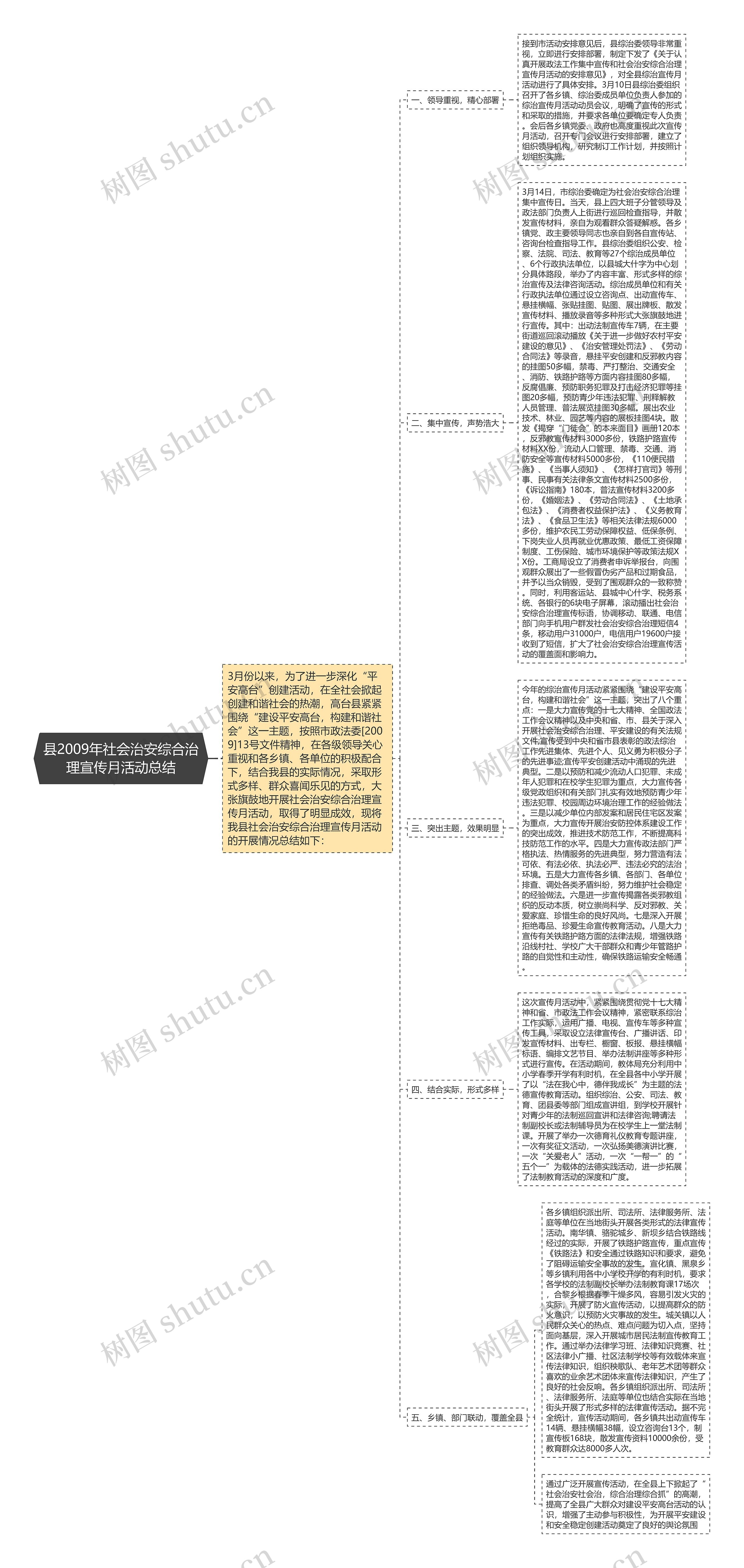 县2009年社会治安综合治理宣传月活动总结