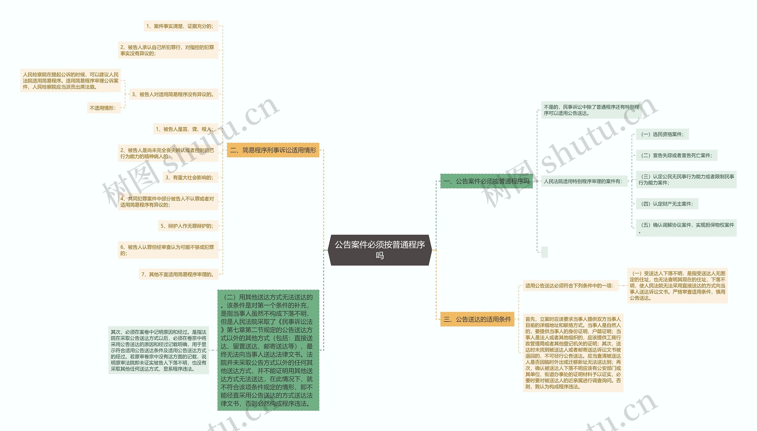 公告案件必须按普通程序吗思维导图