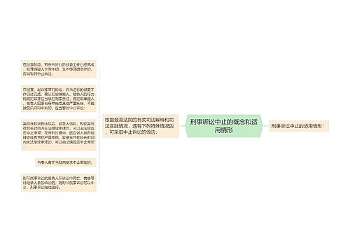 刑事诉讼中止的概念和适用情形