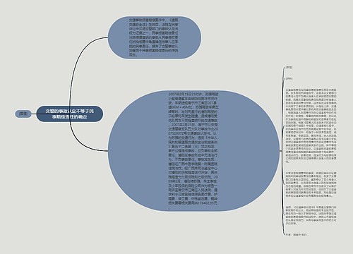 交警的事故认定不等于民事赔偿责任的确定