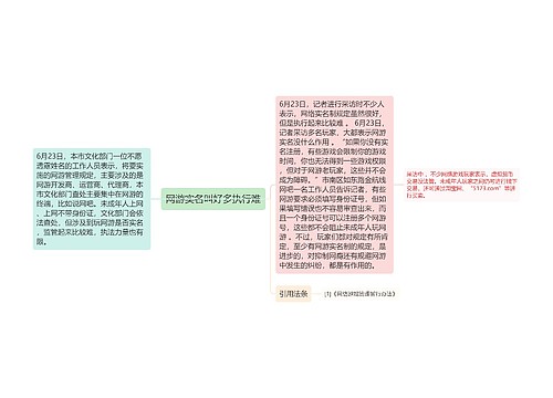 网游实名叫好多执行难