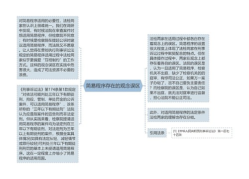 简易程序存在的观念误区