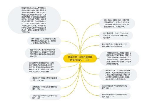 最高院对于民事诉讼的管辖如何规定？（三）