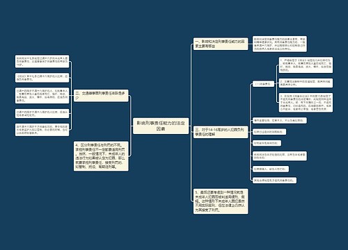 影响刑事责任能力的法定因素