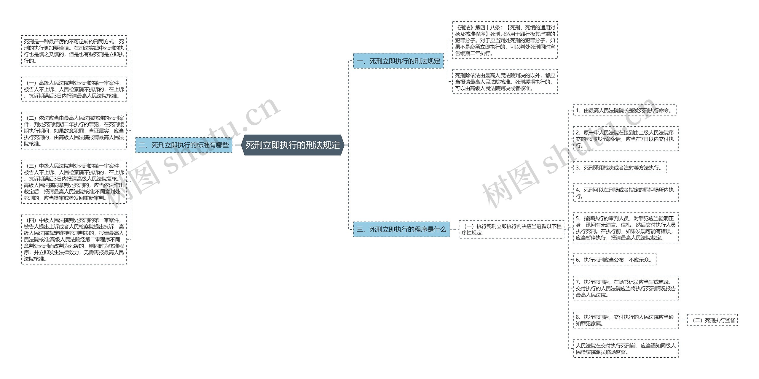 死刑立即执行的刑法规定思维导图