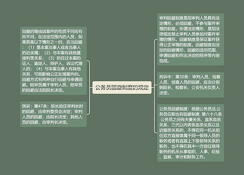 公务员回避制度的规定