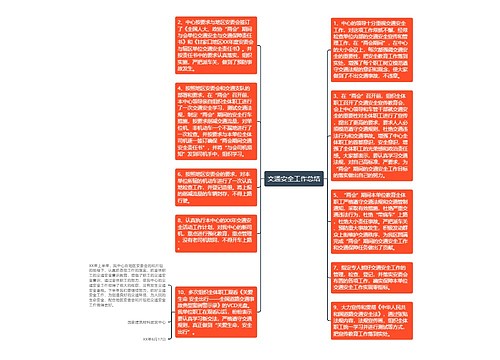 交通安全工作总结