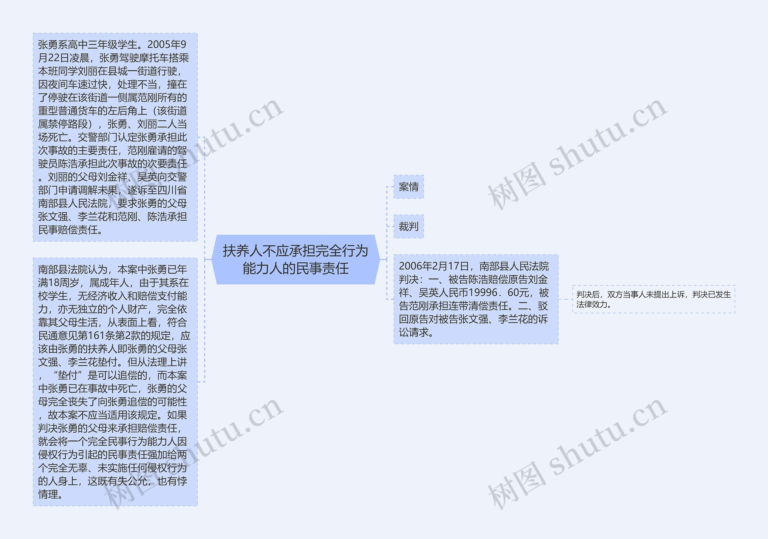 扶养人不应承担完全行为能力人的民事责任