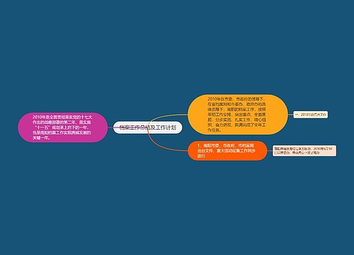 档案工作总结及工作计划