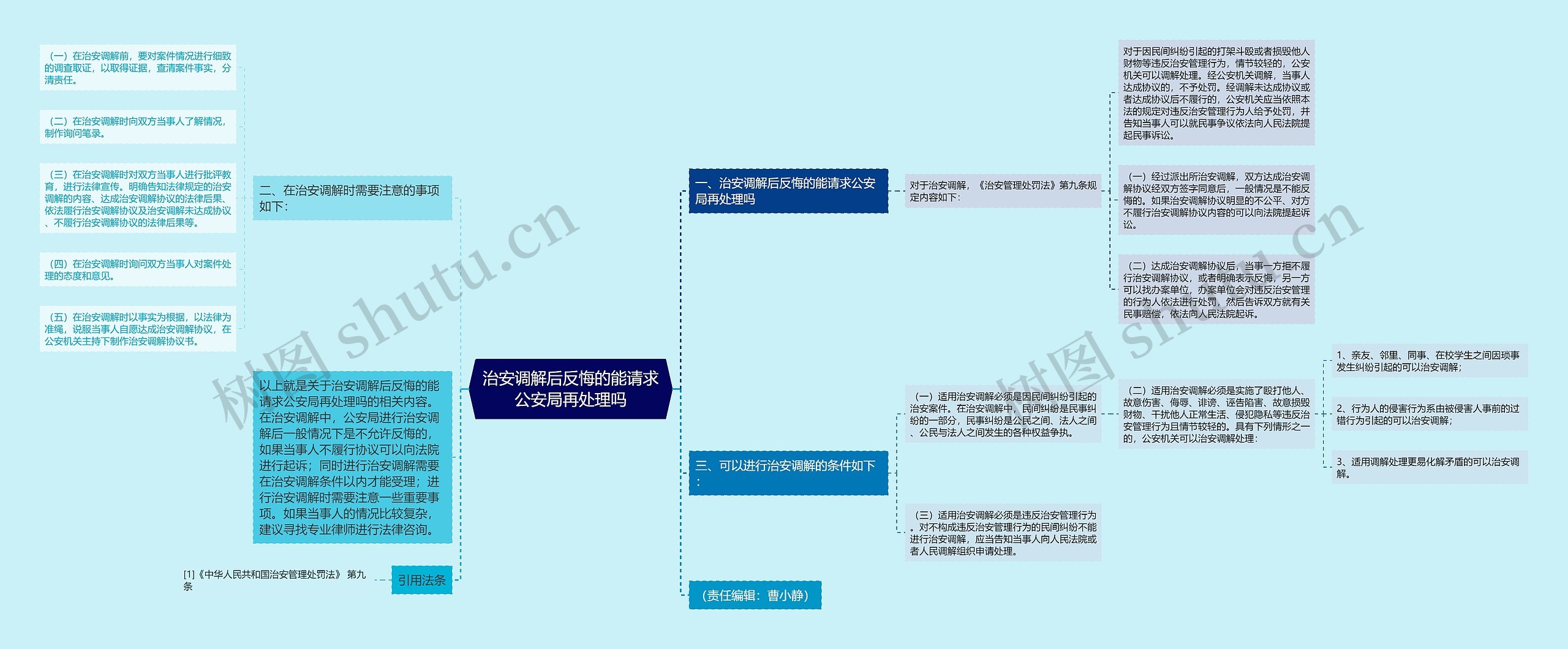 治安调解后反悔的能请求公安局再处理吗思维导图