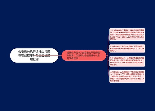 公安机关执行逮捕必须遵守哪些程序？是否应当通知犯罪