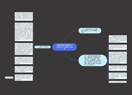 市建设局建设机械材料设备管理工作总结和工作设想