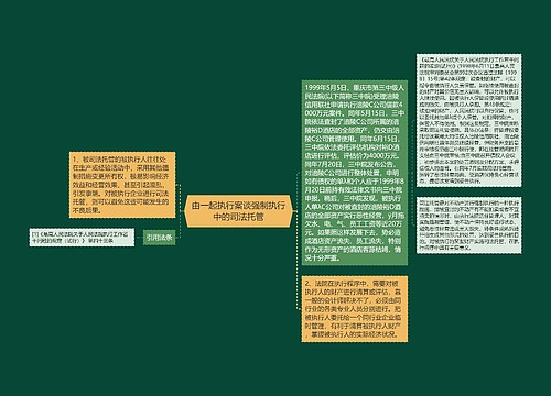 由一起执行案谈强制执行中的司法托管