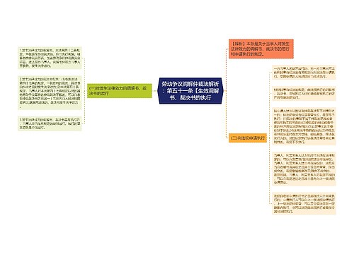 劳动争议调解仲裁法解析：第五十一条【生效调解书、裁决书的执行