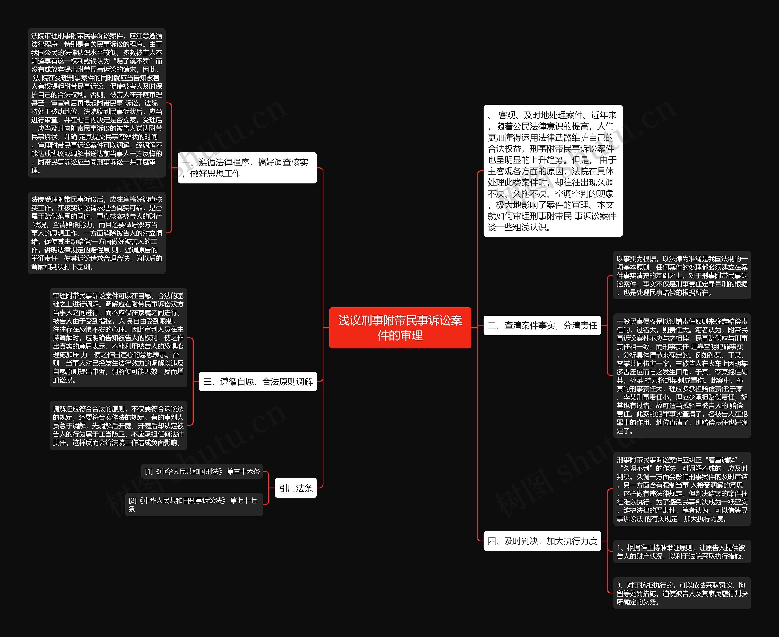 浅议刑事附带民事诉讼案件的审理