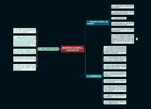 湖南省高级人民法院网上立案标准是怎样