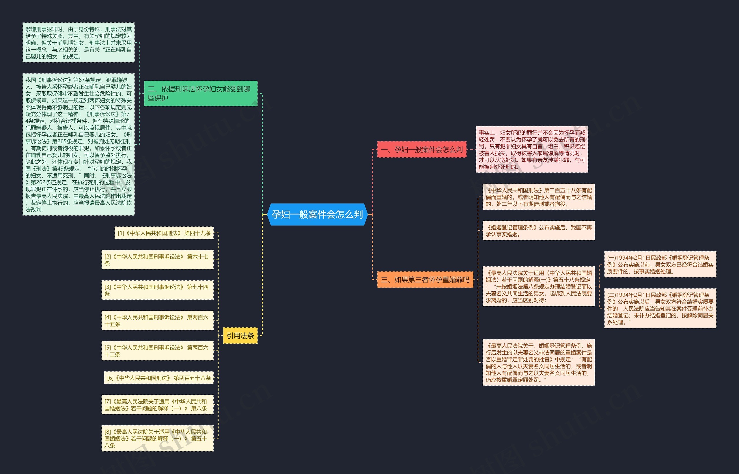 孕妇一般案件会怎么判思维导图
