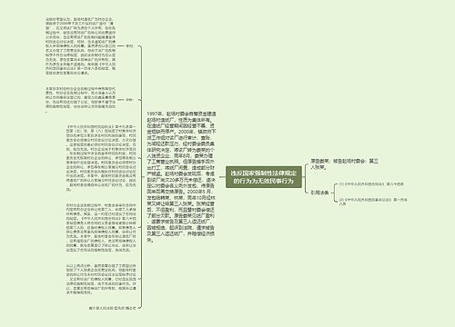 违反国家强制性法律规定的行为为无效民事行为