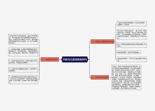 开庭当天直接能宣判吗