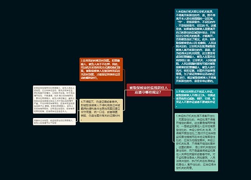 被取保候审的监视居住人应遵守哪些规定？