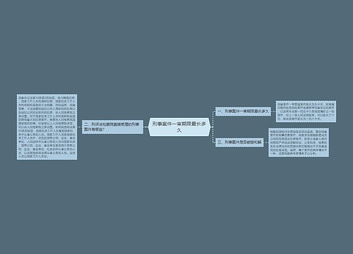 刑事案件一审期限最长多久