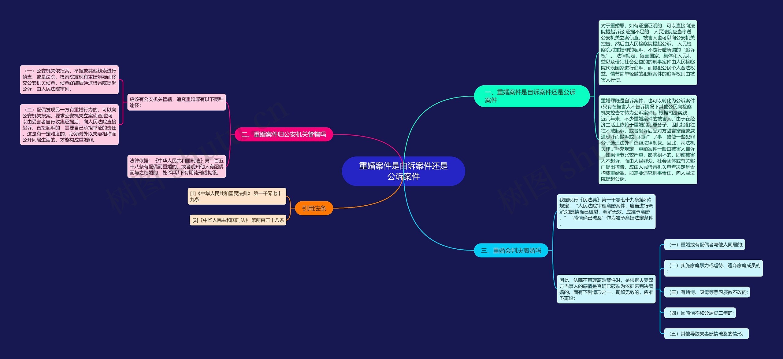 重婚案件是自诉案件还是公诉案件思维导图