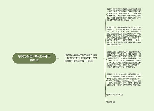 学院办公室XX年上半年工作总结