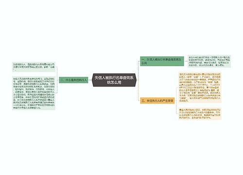 失信人被执行名单查询系统怎么用