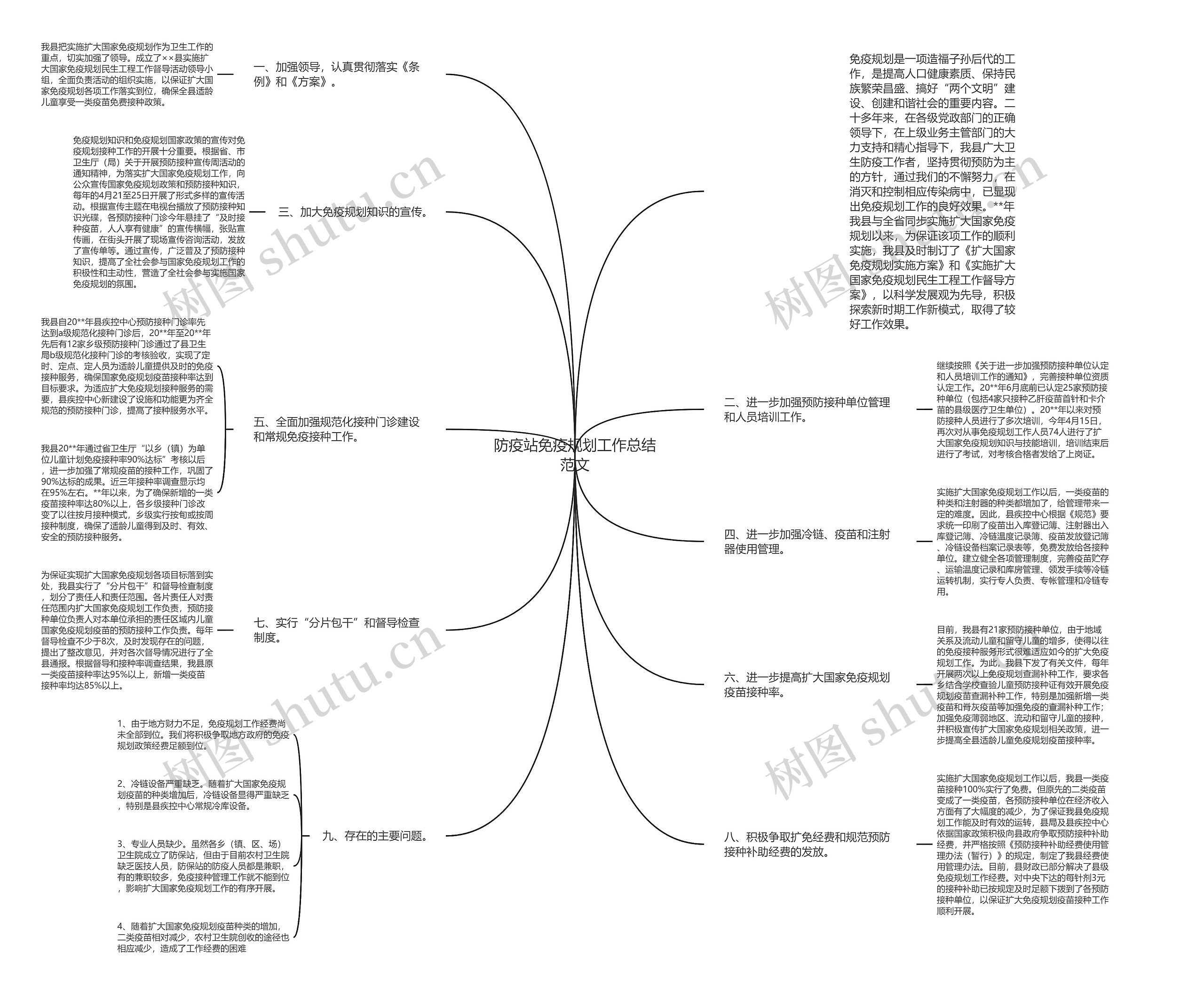 防疫站免疫规划工作总结范文思维导图