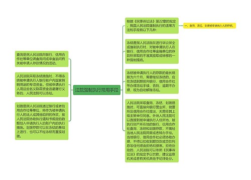 法院强制执行常用手段