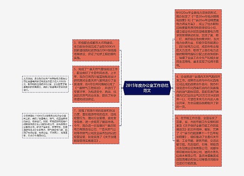 2015年度办公室工作总结范文