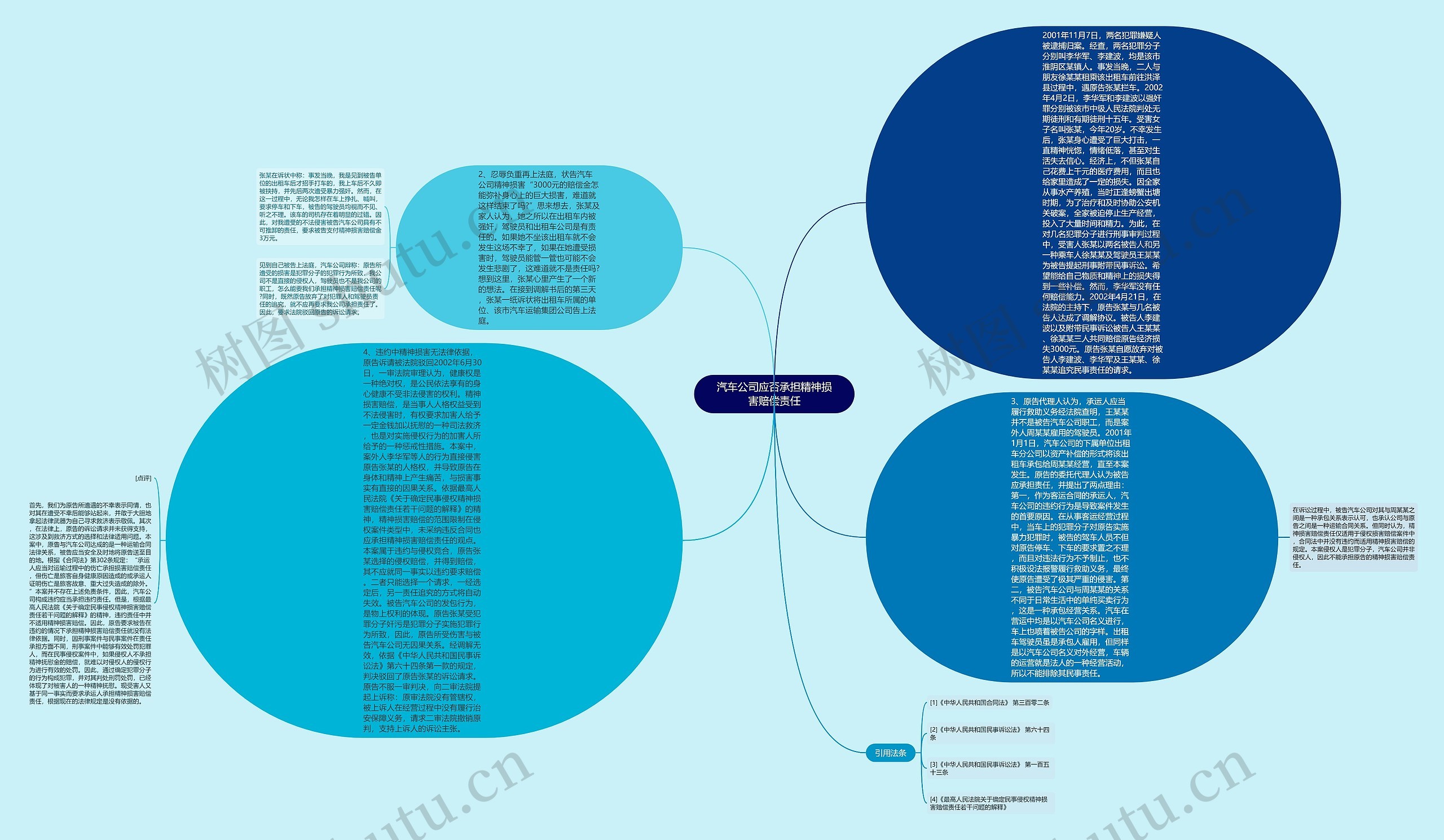 汽车公司应否承担精神损害赔偿责任思维导图