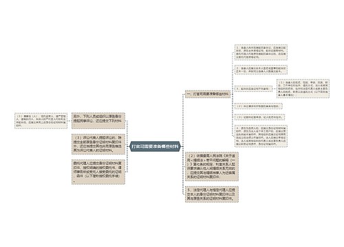 打官司需要准备哪些材料