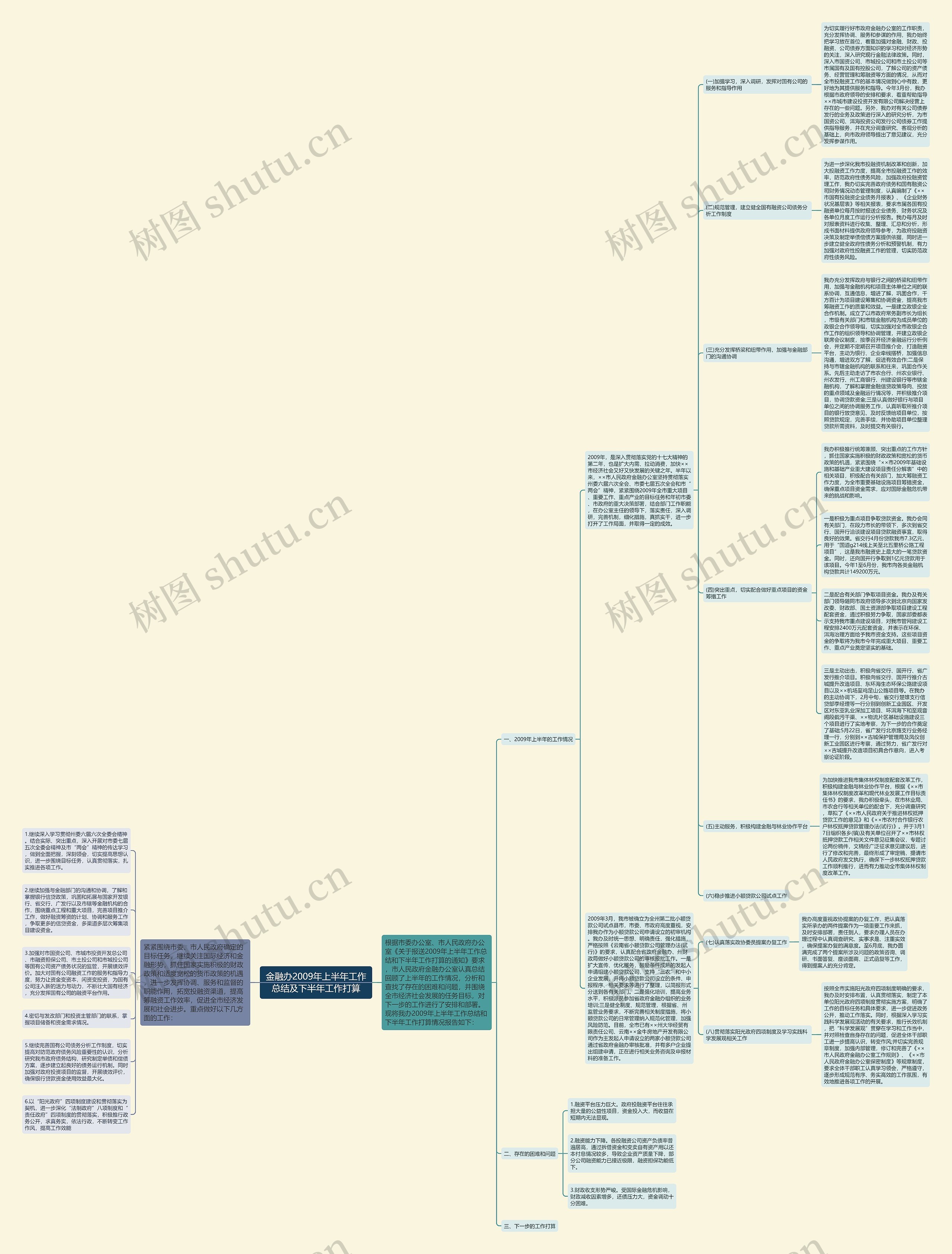 金融办2009年上半年工作总结及下半年工作打算