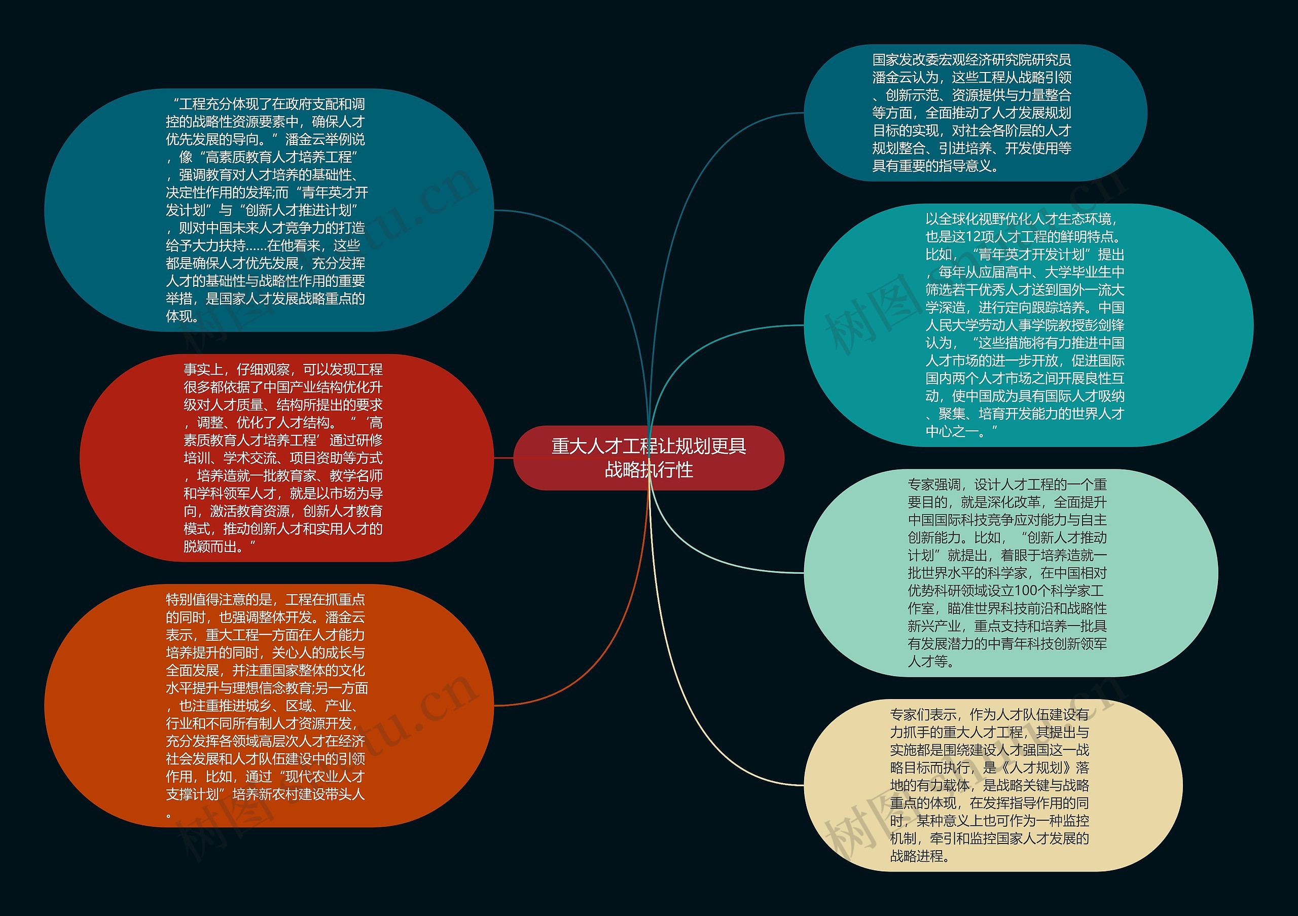 重大人才工程让规划更具战略执行性思维导图