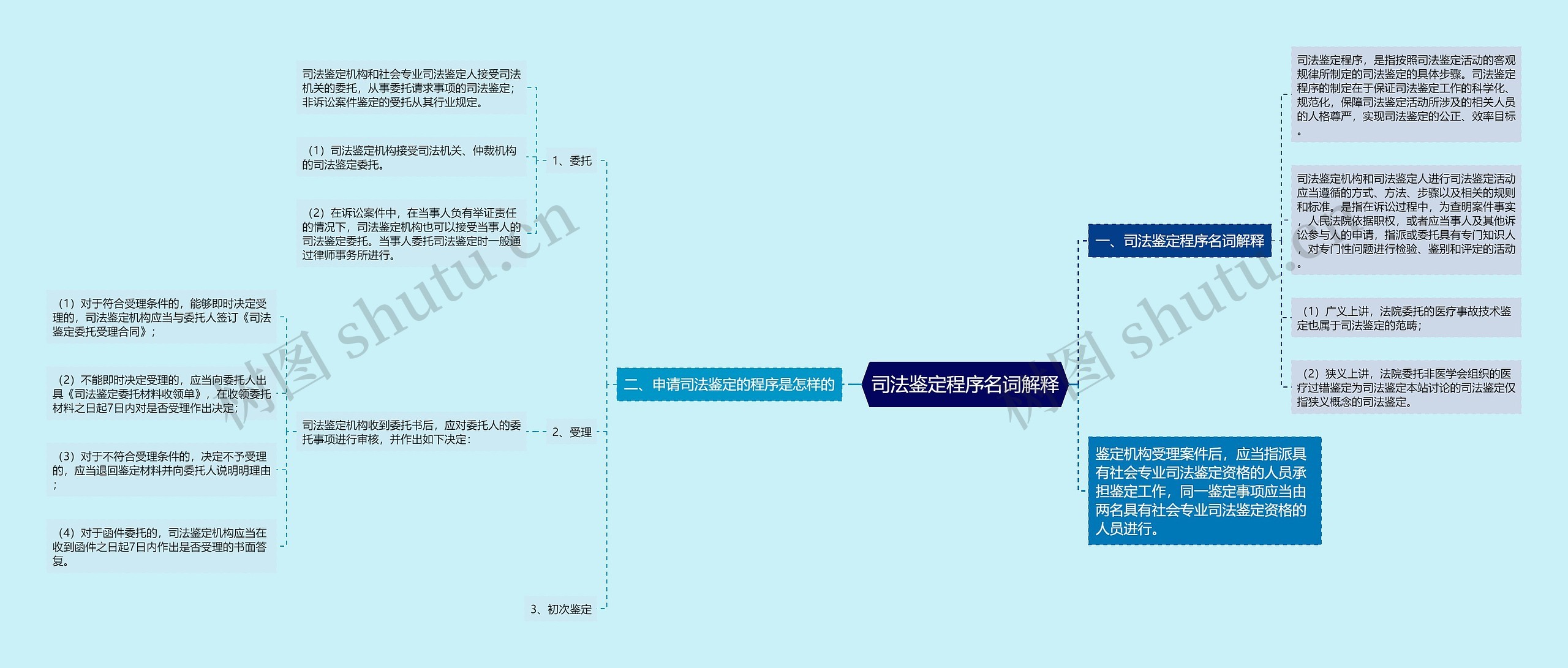 司法鉴定程序名词解释思维导图