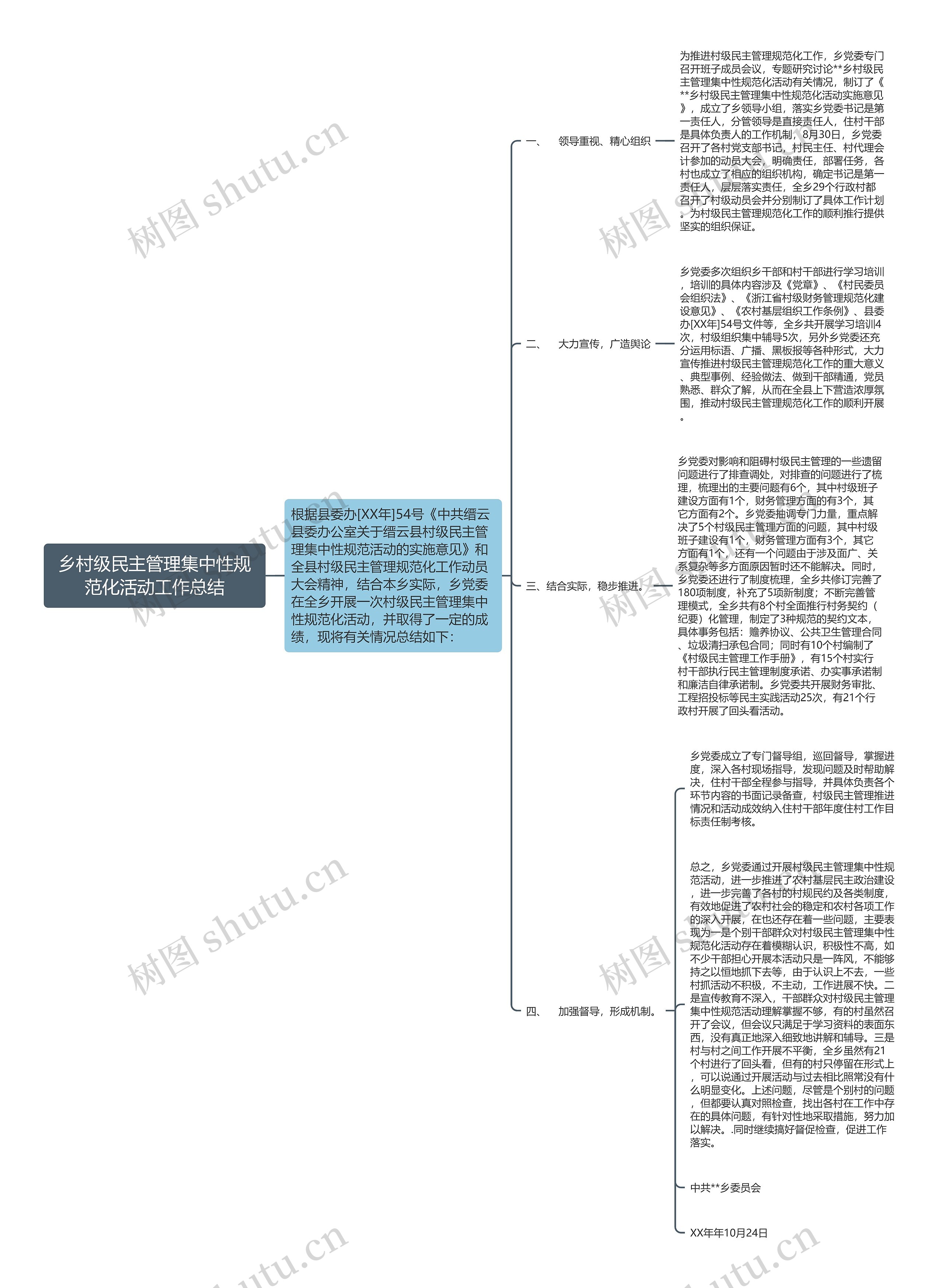 乡村级民主管理集中性规范化活动工作总结