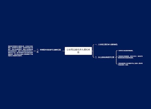 公安局立案后多久通知被告