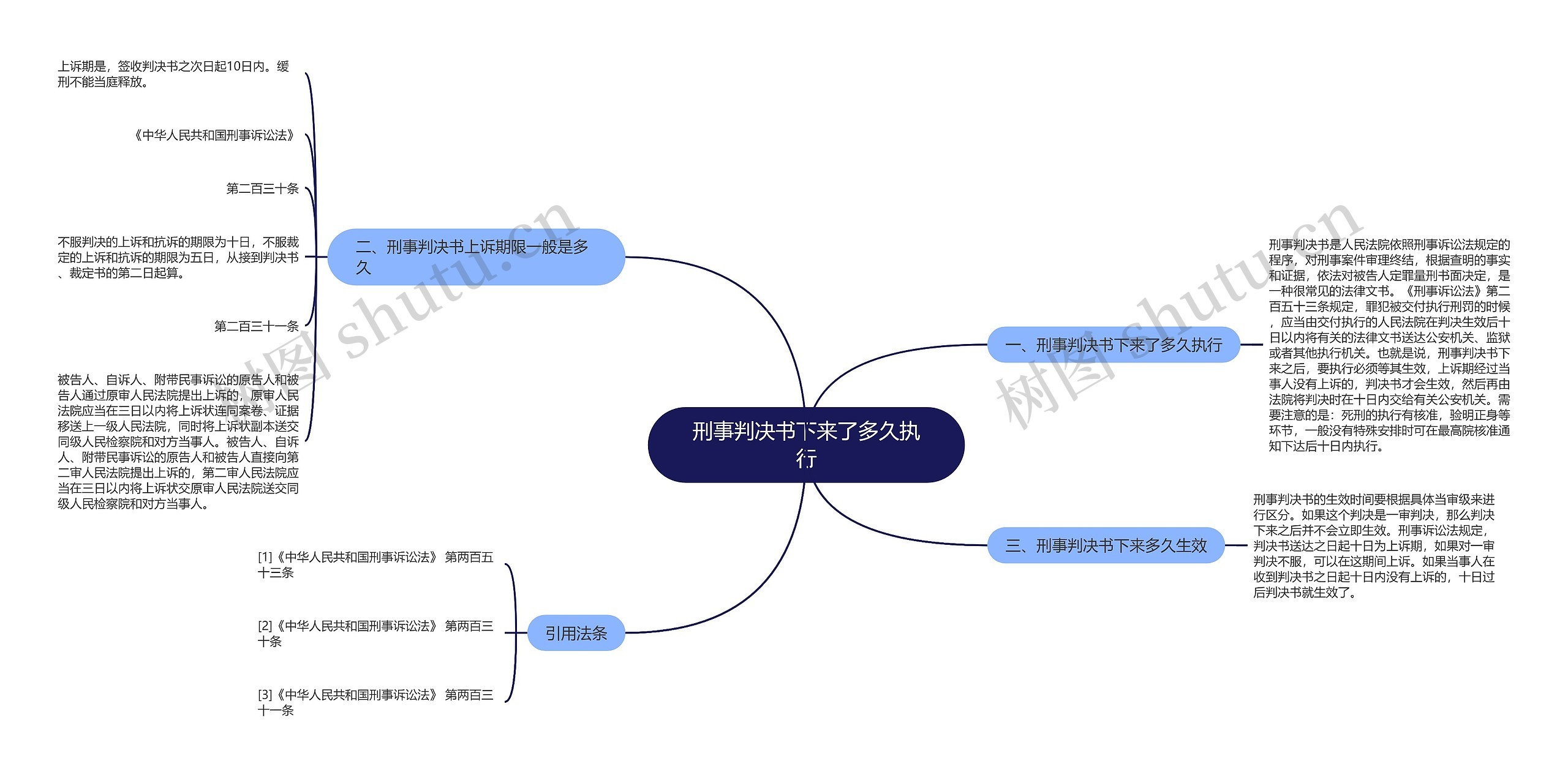 刑事判决书下来了多久执行思维导图