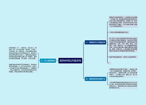 答辩状可以开庭交吗