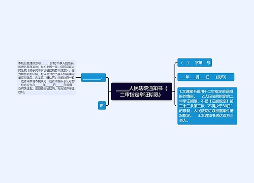 ______人民法院通知书（二审指定举证期限）