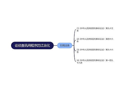 论侦查讯问程序的法治化