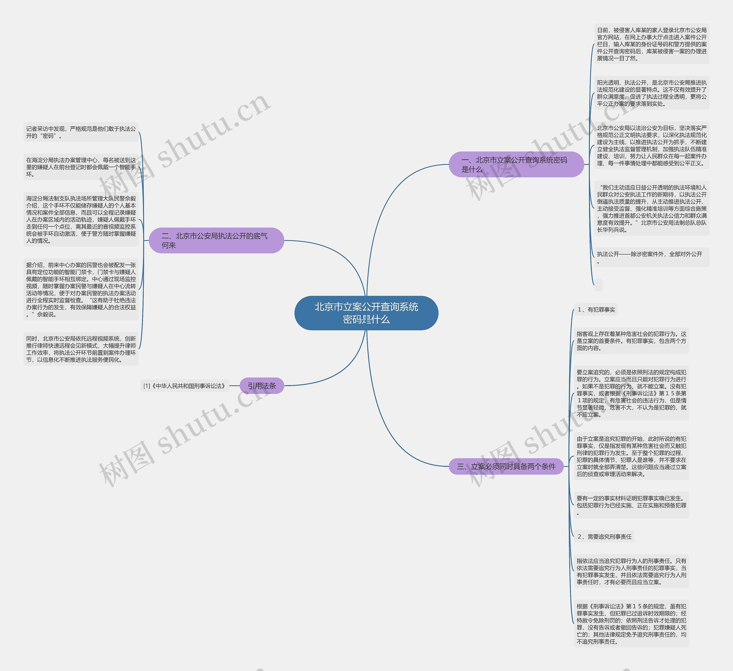 北京市立案公开查询系统密码是什么思维导图